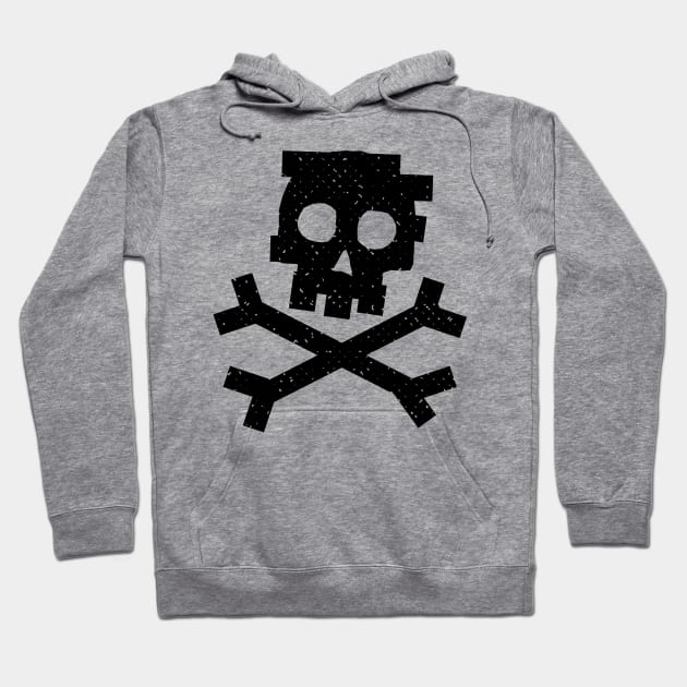 Punk Skull Design Hoodie by lkn